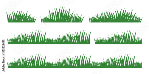green grass illustration, sustainable grass nature, grass design in flat style	
