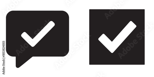 Checkmarks on black background