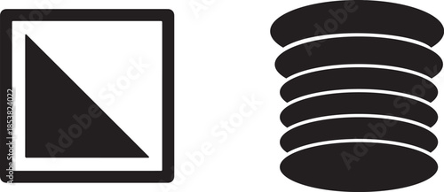 Geometric shapes icons set for design