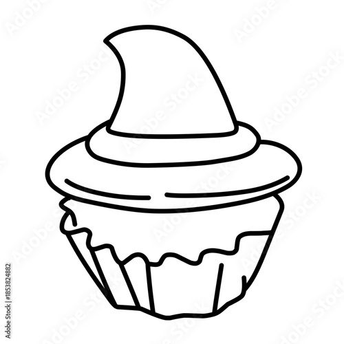 cupcake with halloween vector