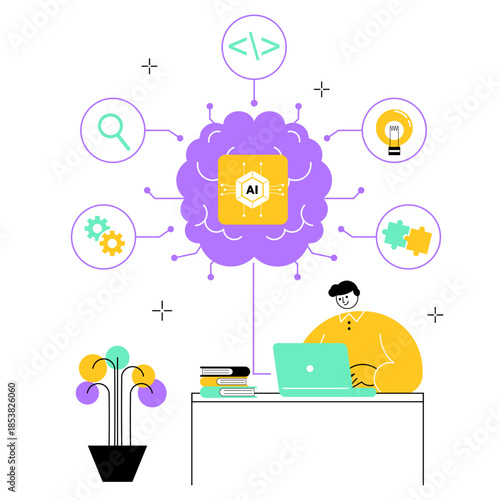 Artificial Intelligence Concept Illustration