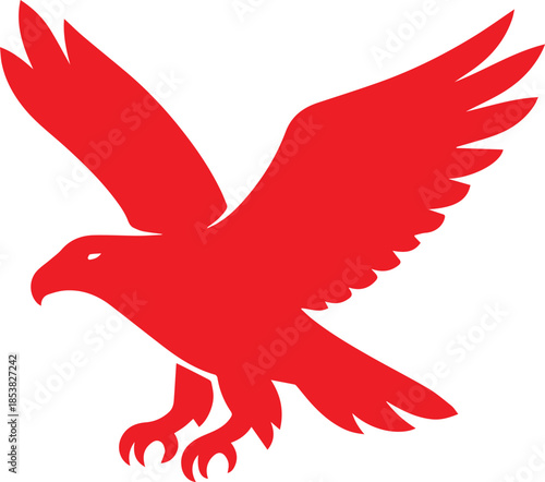 Bald Eagle Silhouette Vector Icon