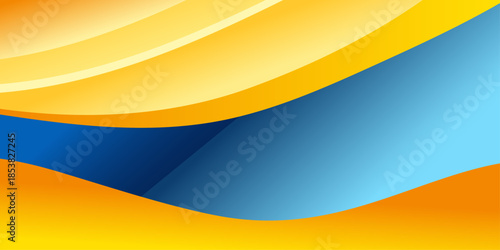 Abstract vector background of yellow and blue color gradations.