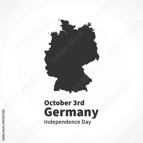 Germany map illustration on white background