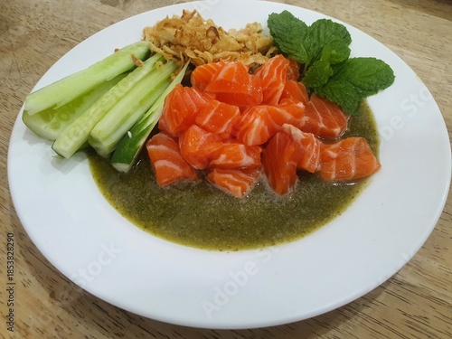 salmon and vegetable salad