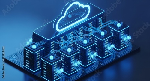 cloud computing infrastructure data center network servers.