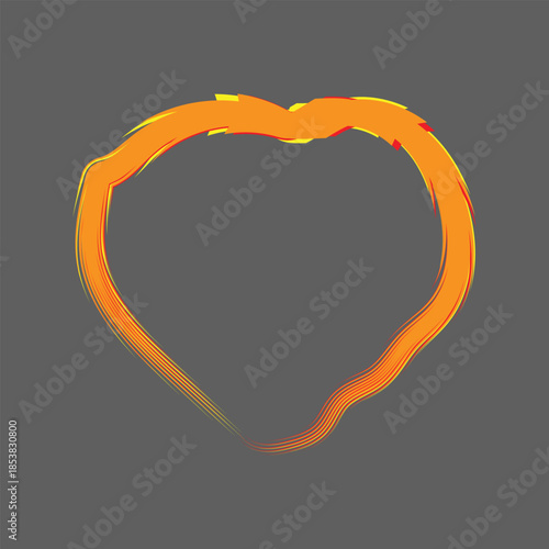 Heart shaped speech bubble vector illustration with romantic red love design for Valentine celebration and wedding concept....