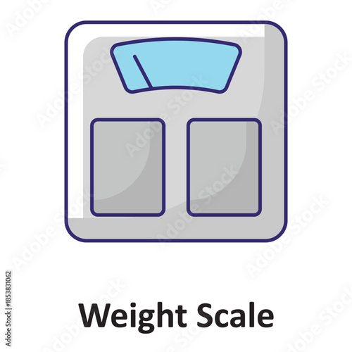 Weight Scale Vector Icon which can easily modify or edit