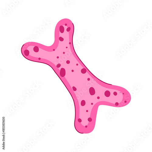 Probiotic microorganism illustration symbolizing beneficial gutt flora and the importance of a healthy microbiome for immune system strong function and overall well being