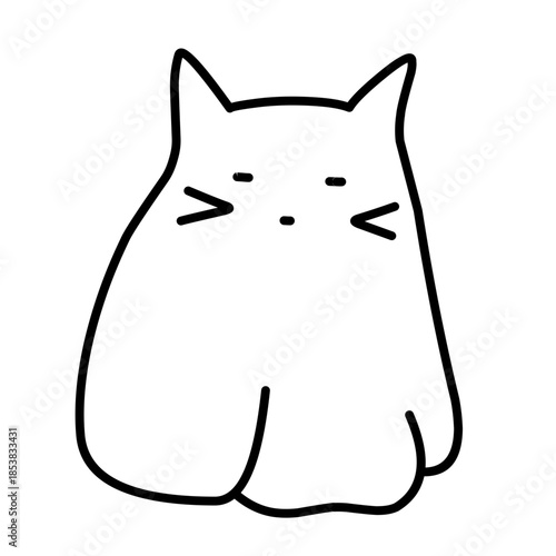 Cute ghost cat vector
