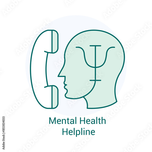 Mental Health Helpline Line Icon
