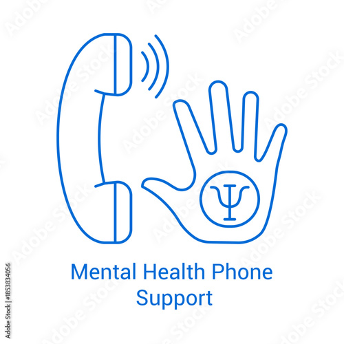 Psychological Help Call Service Icon