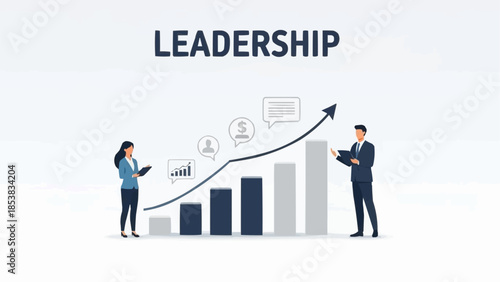 Business Leadership Growth Chart Success Strategy.
