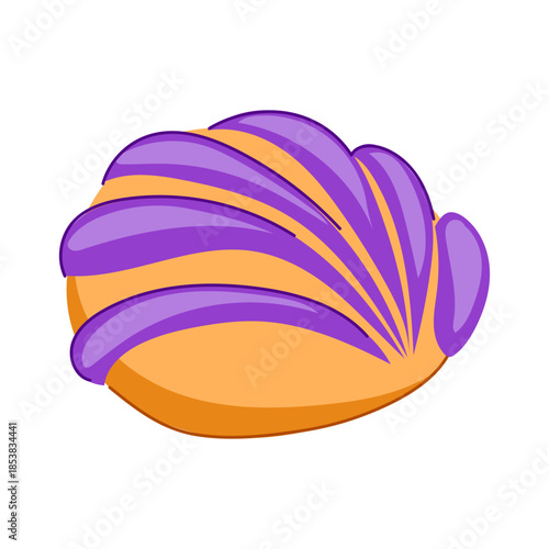 Foto Mexican concha sweet bread icon showing a rounded shell shaped pastry with vibra