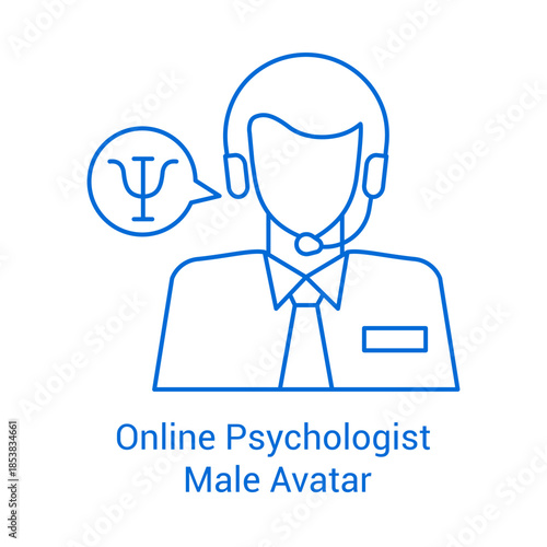 Male Mental Health Consultant Icon