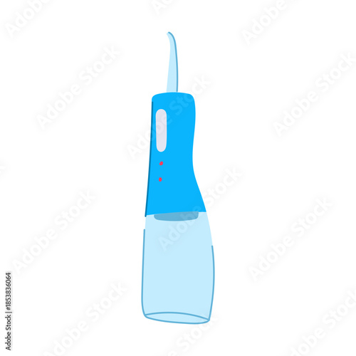 Portable oral irrigator using a water jet to clean teeth and gums, providing effective interdental cleaning and promoting overall oral health and fresh breath