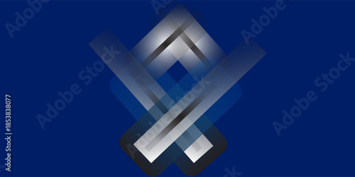 Abstract blue background with sparkling geometric lines. gradient square shape design. Futuristic technology concept. Suitable for brochures, corporate websites, posters, and banners, Modern.