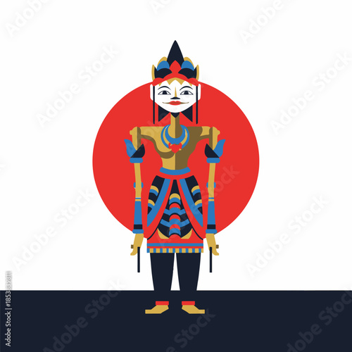 Vibrant Traditional Dancer in Colorful Costume