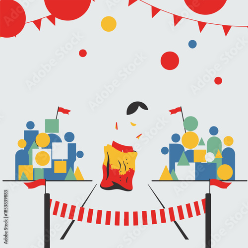 Judge Evaluating Competitors at a Competition