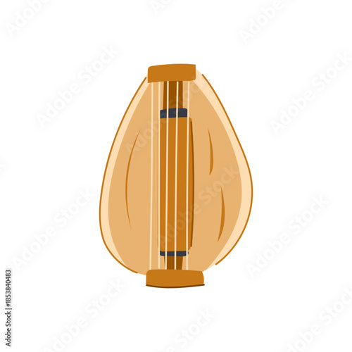 Sasando instrument portraying indigenous indonesian traditional music originating from rote island in east nusa tenggara, featuring a unique shape and strings for cultural melodies