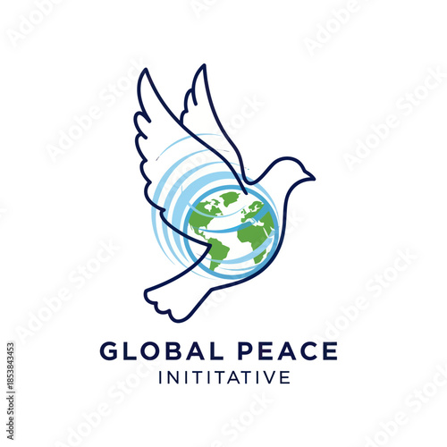 Global Peace Initiative logo with dove and world map.
