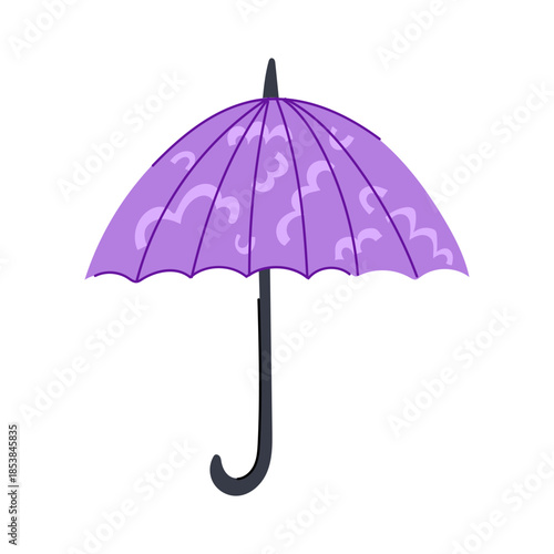 Purple umbrella featuring a playful light purple wavy pattern, providing protection from rain and offering a vibrant stylish accessory for diverse weather conditions