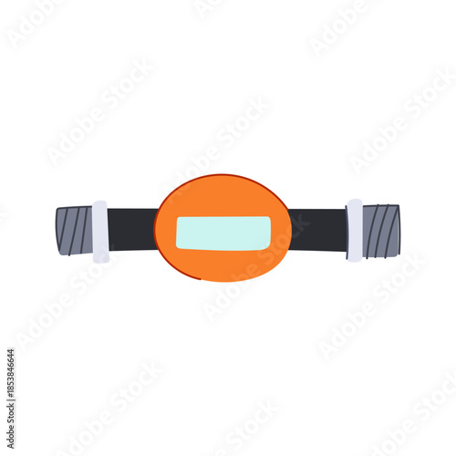 Water meter displaying a blank screen and connecting pipes, representing utility costs, resource management, and efficient household plumbing systems for monitoring usage