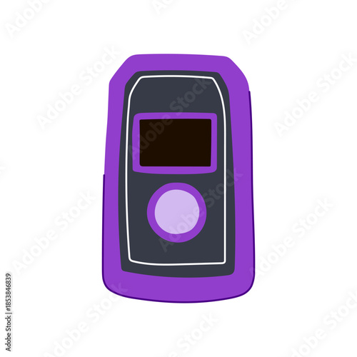 Illustrated watt meter with digital display and control button for monitoring power usage, energy consumption and efficiency in homes, industry and smart grid applications