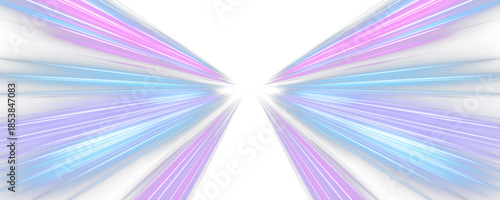 Cyan and purple light streaks spiral along futuristic city roads. Sparks accentuate rapid motion. Perfect for cyberpunk and high-speed visuals. PNG