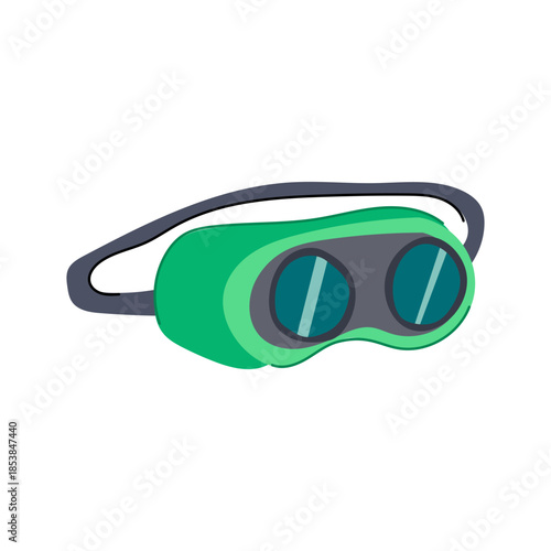Green welding glasses providing essential eye protection, showing personal protective equipment crucial for safety in industrial, construction, and workshop environments