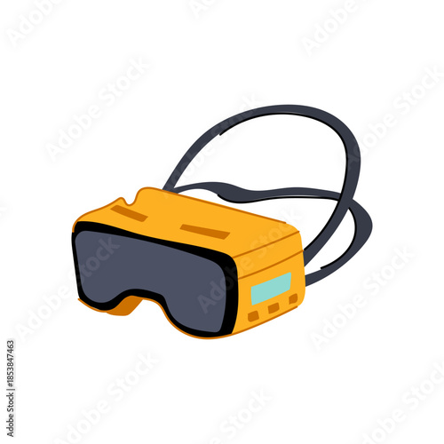 Virtual reality headset presenting an immersive digital experience, symbolizing future technology, cyberspace exploration, entertainment, and innovative connections within the metaverse