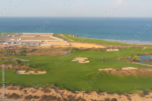 Panoramic view of the coastline of Muscat, Oman
