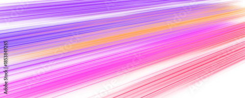 Pink and purple light trails ripple along dark urban highways. Motion blur emphasizes speed and flow. Ideal for futuristic city designs. PNG