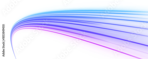 Dynamic cyan light trails twist along futuristic highways, sparkling with energy. Motion blur conveys velocity. Perfect for tech and cyberpunk visuals. PNG