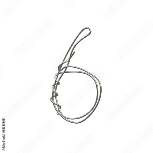 Metalic Wire 3D Alphabet or PNG Letters