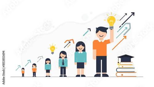 Diverse group of people representing growth and learning.