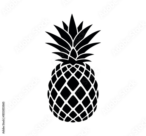 Minimalist pineapple vector icon for design