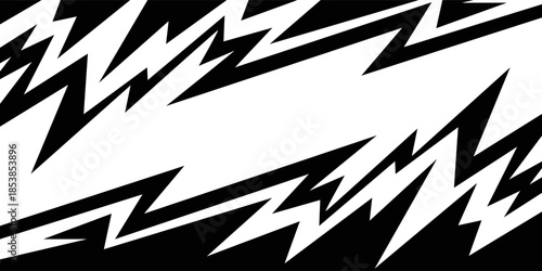 black and white lightning pattern with some copy space area