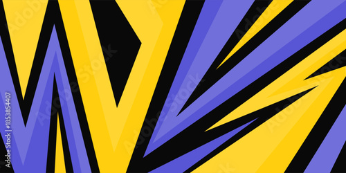 abstract sport background yellow, blue color with geometric shape patterns, suitable for gaming, racing, sports, e-sports themes