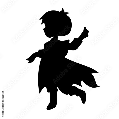 Halloween child silhouette vector