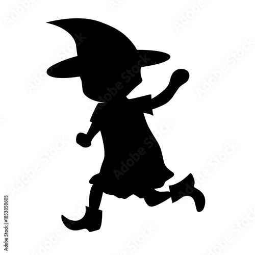 Halloween child silhouette vector