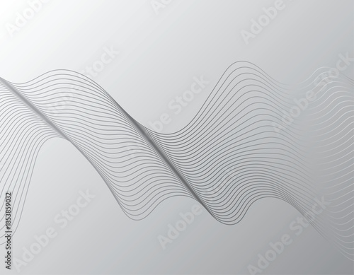 Waves lines gray vector background