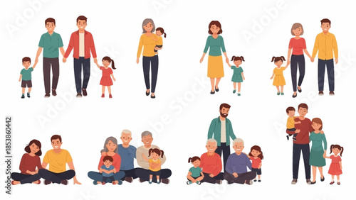 A diverse group of people of different ages and generations together