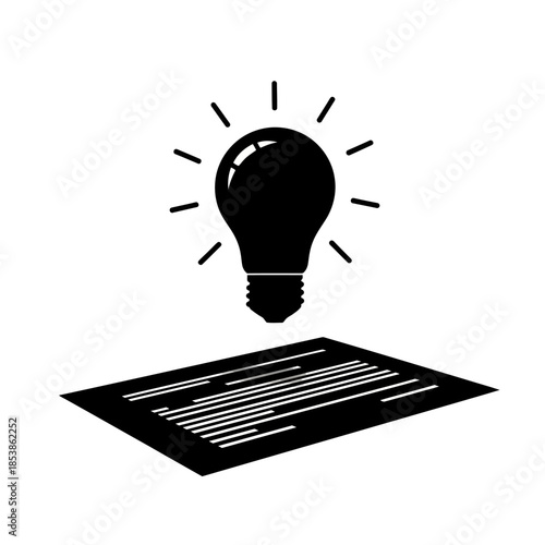 Bright idea emerging from document