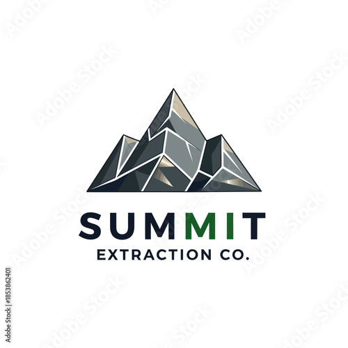 Summit Extraction Co. Logo with Geometric Mountain Design.