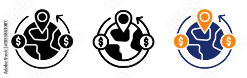 International Trade Icon Collection Glyph & Mixed Style 