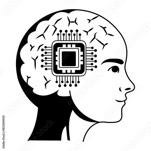 A sketchy style illustration showing ai autonomous device 