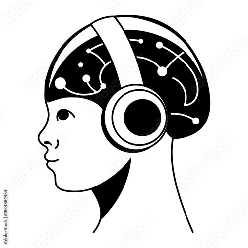 A sketchy style illustration showing ai autonomous device 