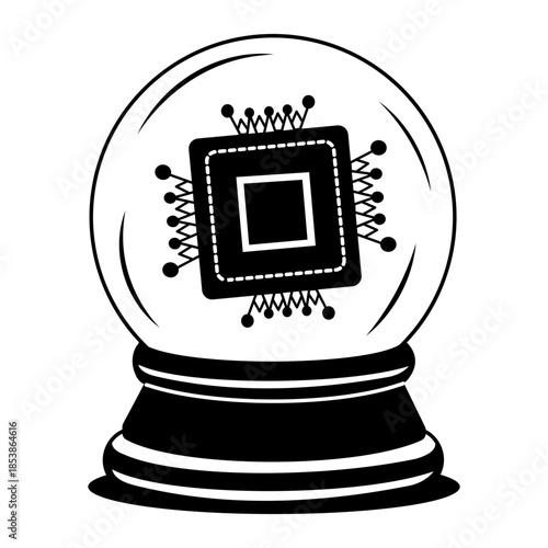 A sketchy style illustration showing ai autonomous device 