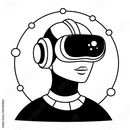 A sketchy style illustration showing ai autonomous device 